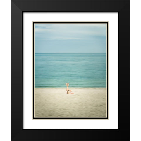 Time Out Black Modern Wood Framed Art Print with Double Matting by Chiodo, David
