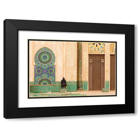 The Gate Black Modern Wood Framed Art Print with Double Matting by Mirica, Dan
