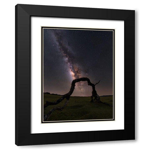 The Old Man Black Modern Wood Framed Art Print with Double Matting by Smid Master, Jan