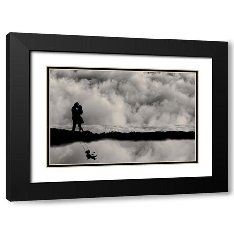 The mirroring Black Modern Wood Framed Art Print with Double Matting by Dan, Ciupureanu
