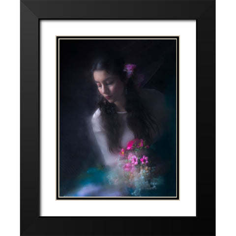 Beautiful Black Modern Wood Framed Art Print with Double Matting by Marjanmashhadi