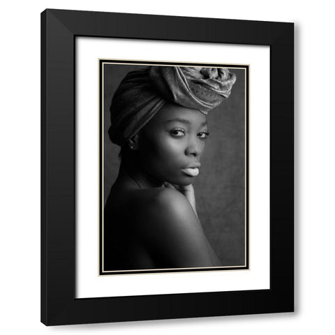 Alisha Black Modern Wood Framed Art Print with Double Matting by Franke, Ruth