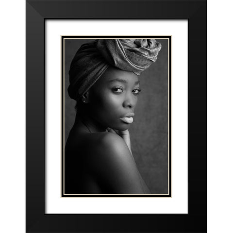 Alisha Black Modern Wood Framed Art Print with Double Matting by Franke, Ruth