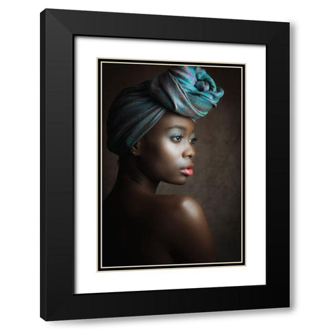 Alisha Black Modern Wood Framed Art Print with Double Matting by Franke, Ruth