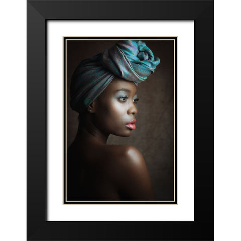 Alisha Black Modern Wood Framed Art Print with Double Matting by Franke, Ruth