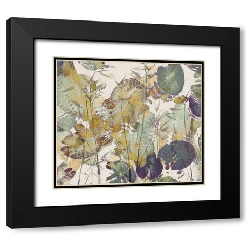 Lily impression Black Modern Wood Framed Art Print with Double Matting by Talen, Nel