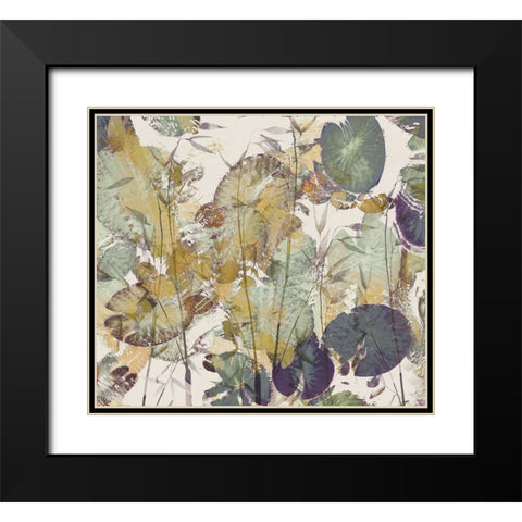 Lily impression Black Modern Wood Framed Art Print with Double Matting by Talen, Nel