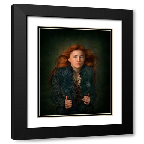 Portrait Of Cara Black Modern Wood Framed Art Print with Double Matting by O Mahony, Kieran