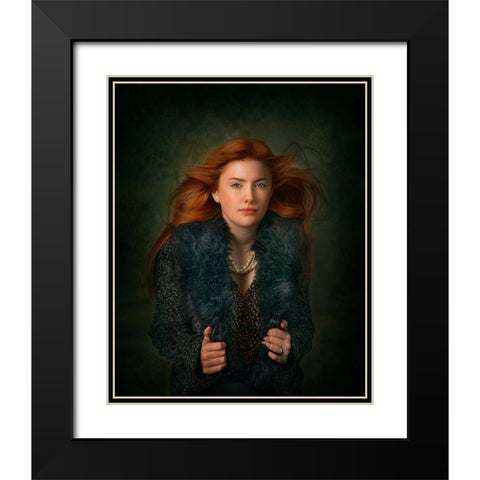 Portrait Of Cara Black Modern Wood Framed Art Print with Double Matting by O Mahony, Kieran