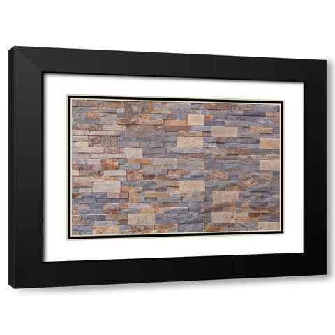 Texture 48 Black Modern Wood Framed Art Print with Double Matting by 1x Studio III