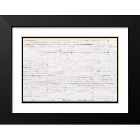 Texture 53 Black Modern Wood Framed Art Print with Double Matting by 1x Studio III