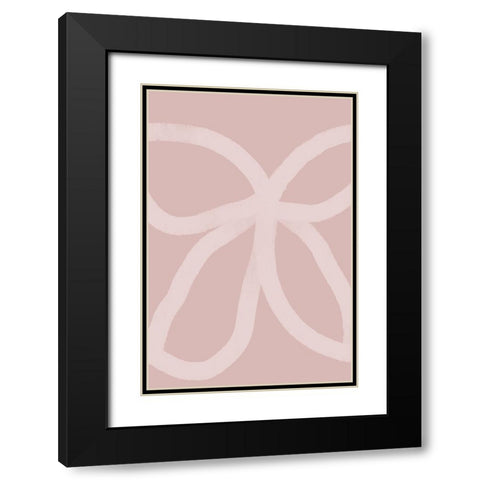 Abstract Butterfly Black Modern Wood Framed Art Print with Double Matting by Uplusmestudio