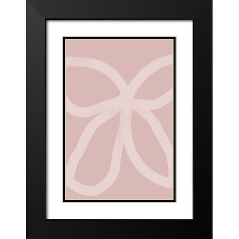 Abstract Butterfly Black Modern Wood Framed Art Print with Double Matting by Uplusmestudio