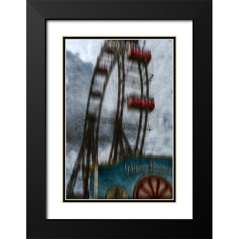 luna park 2 Black Modern Wood Framed Art Print with Double Matting by Franchini, Roberto
