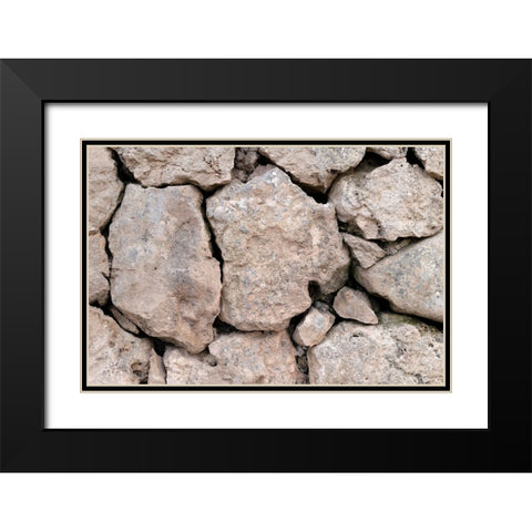 Texture 62 Black Modern Wood Framed Art Print with Double Matting by 1x Studio III