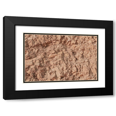 Texture 66 Black Modern Wood Framed Art Print with Double Matting by 1x Studio III