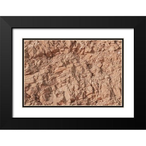 Texture 66 Black Modern Wood Framed Art Print with Double Matting by 1x Studio III