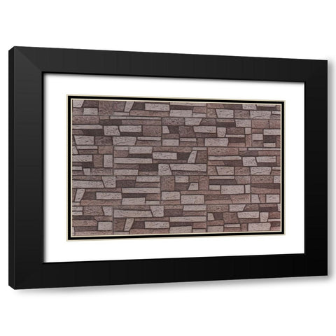 Texture 70 Black Modern Wood Framed Art Print with Double Matting by 1x Studio III