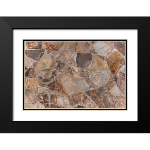 Texture 71 Black Modern Wood Framed Art Print with Double Matting by 1x Studio III
