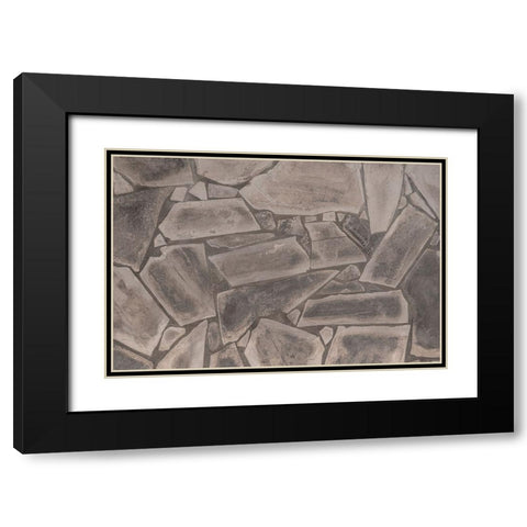 Texture 75 Black Modern Wood Framed Art Print with Double Matting by 1x Studio III