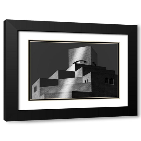 Mia Black Modern Wood Framed Art Print with Double Matting by Allam, Abdelkader