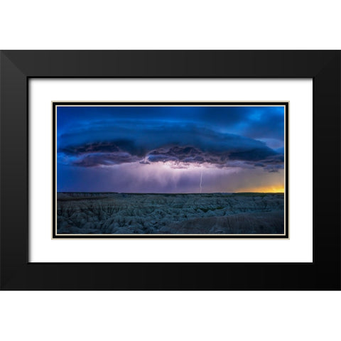 The Storm Is Coming Black Modern Wood Framed Art Print with Double Matting by Zuo, Jun