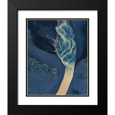 Section Of A Stream Black Modern Wood Framed Art Print with Double Matting by Dou, Shenshen