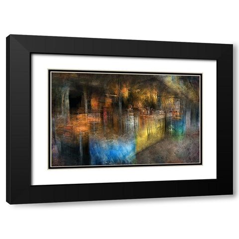 Typical Dutch Black Modern Wood Framed Art Print with Double Matting by Van Der, Jan