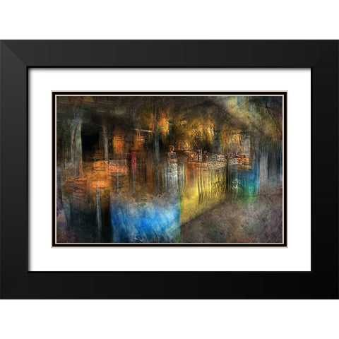 Typical Dutch Black Modern Wood Framed Art Print with Double Matting by Van Der, Jan