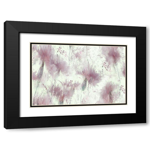 Floral wallpaper Black Modern Wood Framed Art Print with Double Matting by Talen, Nel