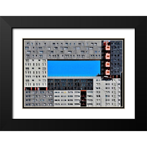 Architecture - Madrid Spain Black Modern Wood Framed Art Print with Double Matting by Orbach, Arnon
