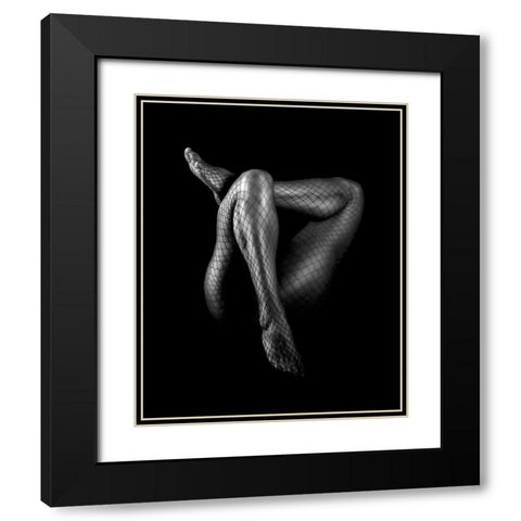 Triangle of life Black Modern Wood Framed Art Print with Double Matting by Girmencea, Robert