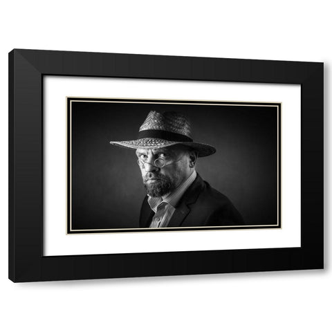 Ernest II Black Modern Wood Framed Art Print with Double Matting by Jurek, Milan