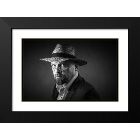 Ernest II Black Modern Wood Framed Art Print with Double Matting by Jurek, Milan