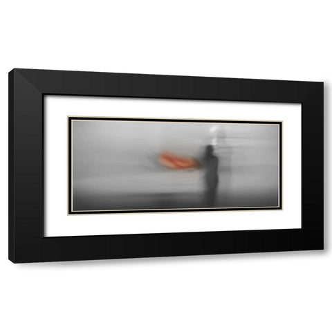 Between Us Black Modern Wood Framed Art Print with Double Matting by Sherin.Abdou