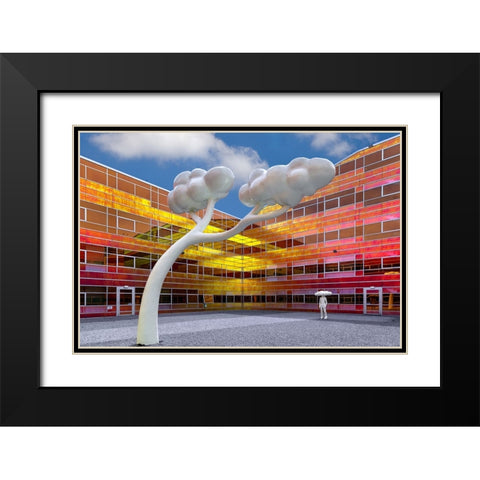 Clouds In- And Outside Black Modern Wood Framed Art Print with Double Matting by Luycx, Theo