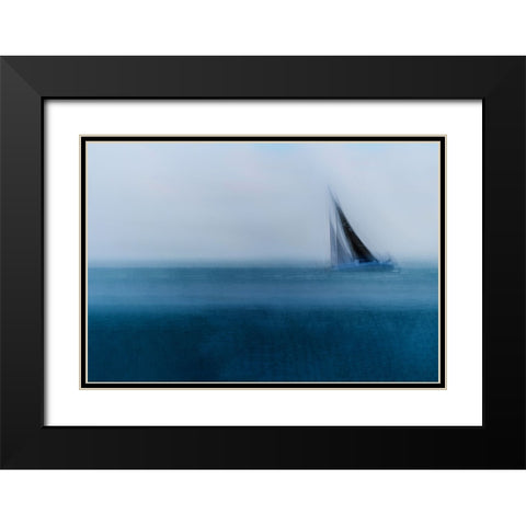 Balance Black Modern Wood Framed Art Print with Double Matting by Malovrh, Milan