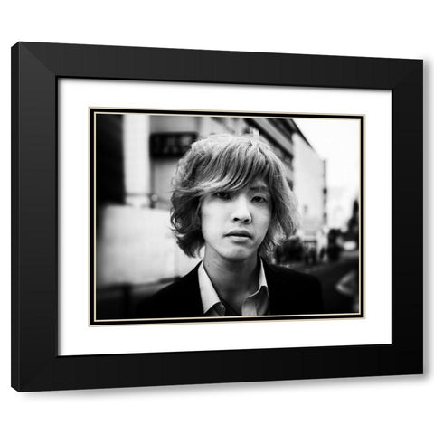 Tokyo Black Modern Wood Framed Art Print with Double Matting by Klein, Kurt