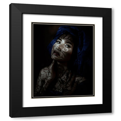 Foxey Honey Black Modern Wood Framed Art Print with Double Matting by Hareudang, Jajang