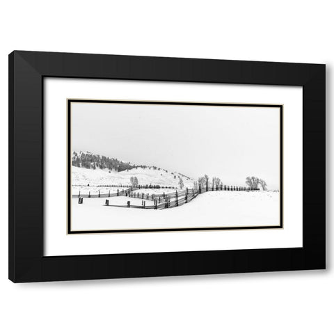 After Snow Black Modern Wood Framed Art Print with Double Matting by Xie, Louise