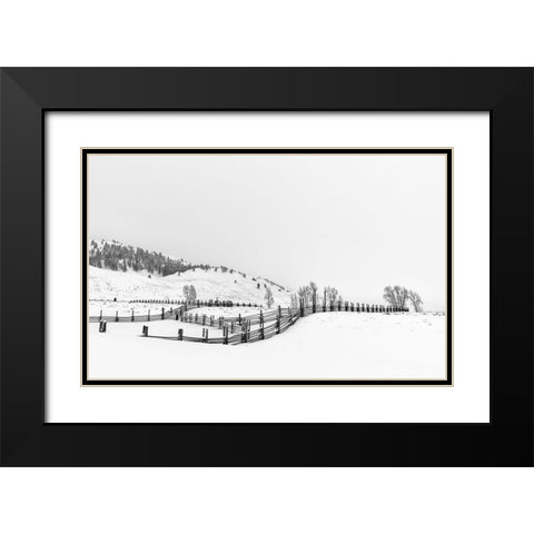 After Snow Black Modern Wood Framed Art Print with Double Matting by Xie, Louise