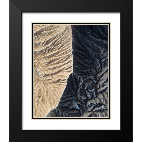 Bardenas Reales Black Modern Wood Framed Art Print with Double Matting by Ziomek, Witold