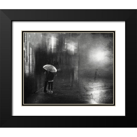 Farewell Black Modern Wood Framed Art Print with Double Matting by Lammakmak