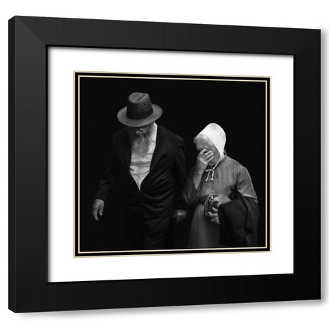 Amish Black Modern Wood Framed Art Print with Double Matting by Getsadze, Zurab