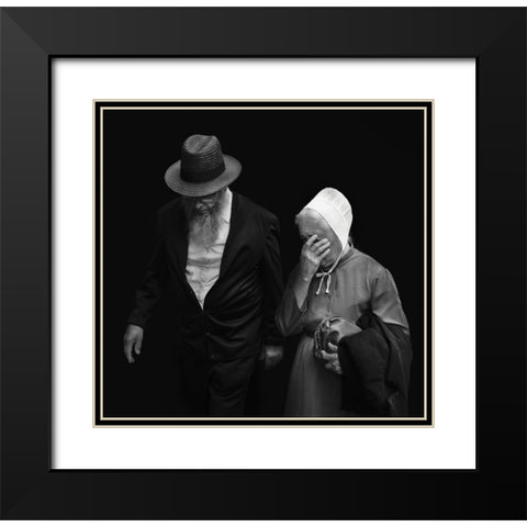 Amish Black Modern Wood Framed Art Print with Double Matting by Getsadze, Zurab