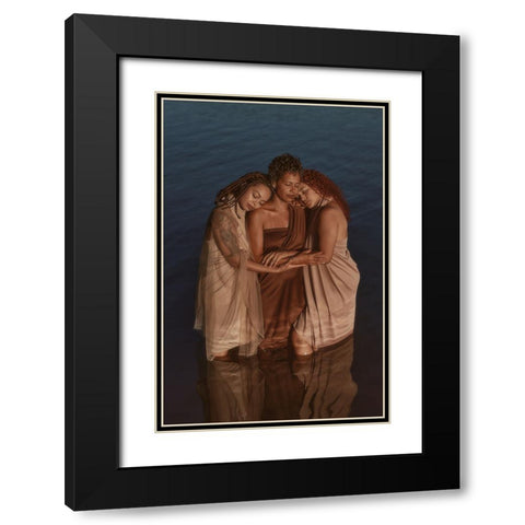 Preternura Black Modern Wood Framed Art Print with Double Matting by Anttunes, Otto