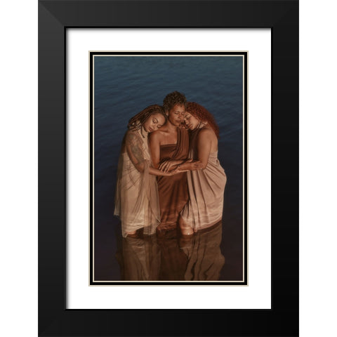 Preternura Black Modern Wood Framed Art Print with Double Matting by Anttunes, Otto