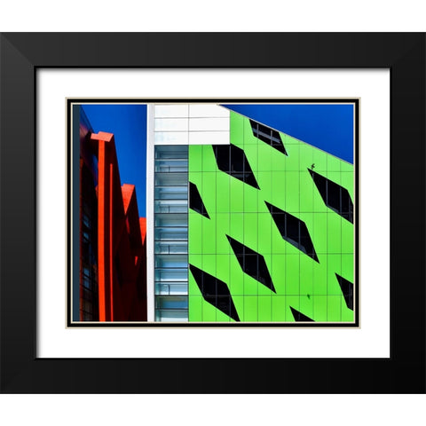 Facade - Burgos Spain Black Modern Wood Framed Art Print with Double Matting by Orbach, Arnon