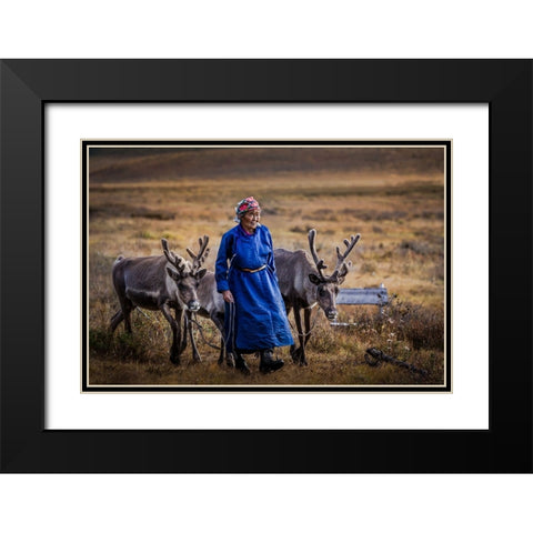 Homecoming By Sunset Black Modern Wood Framed Art Print with Double Matting by Yu Wu, Irene