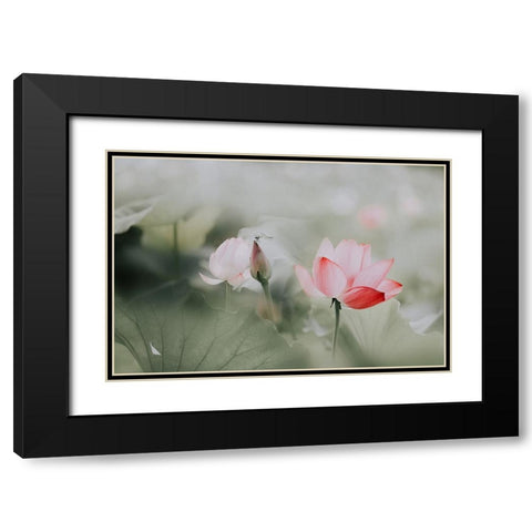 Beauty Black Modern Wood Framed Art Print with Double Matting by Kim, Youngil